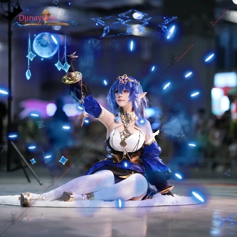 Layla Sumeru Косплей Костюм XS-3XL Женские платья Полный комплект Головные уборы Платье Чулки Парик Парик Аниме Ролевой костюм Layla