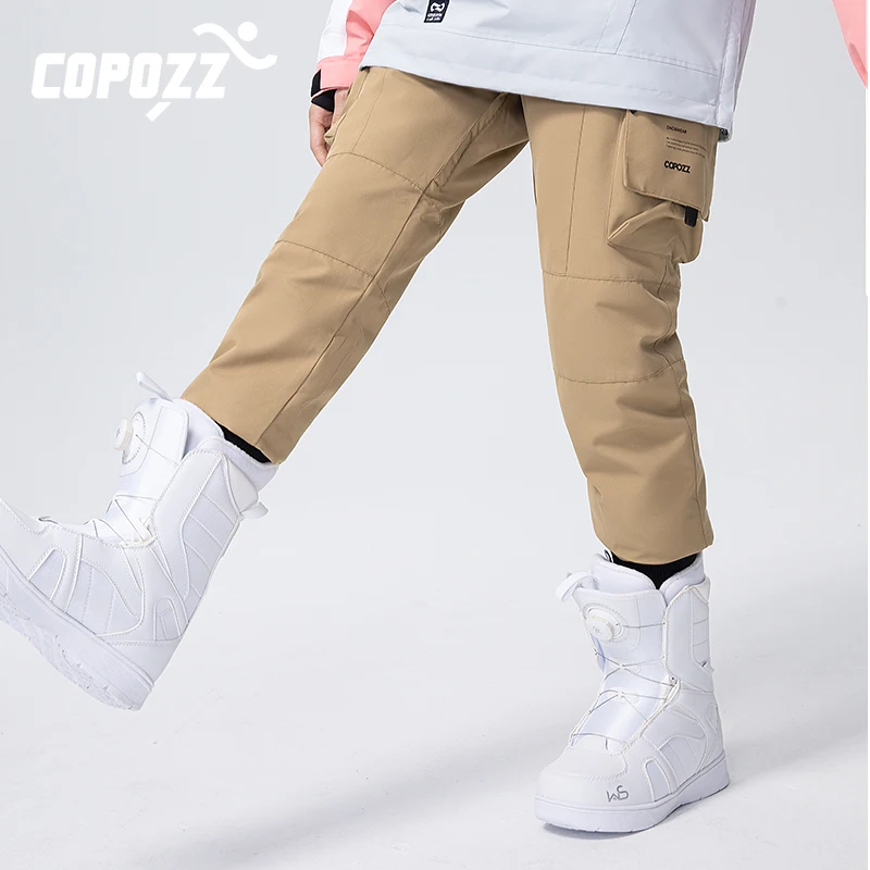 COPOZZ Men Women Ski Pants Ski Equipment Warm Windproof Winter Skiing Trousers Waterproof Outdoor Sports Clothing Snowboard