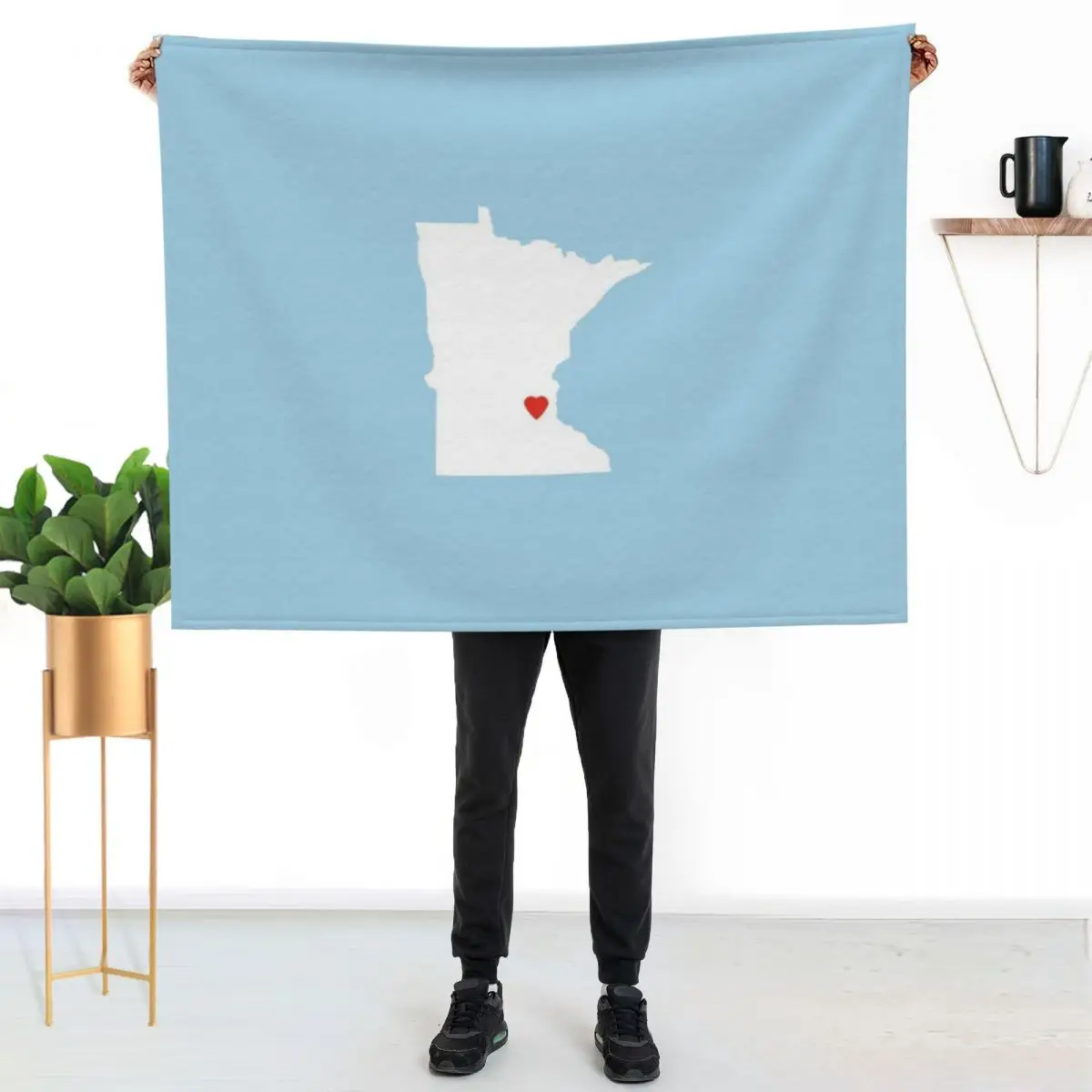 Minnesota Love Throw Blanket Flannel Fabric sofa bed Blankets Sofas Of Decoration Flannels For Baby Blankets