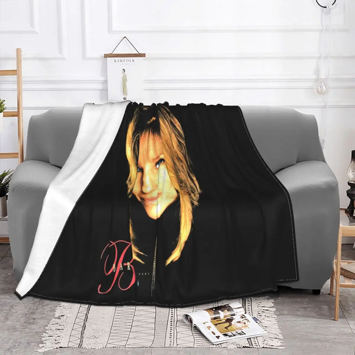 Vintage 90S Barbra Streisand Tour The Concert 1994 Men S L Usa Brand Style Slim Fit Throw Blanket