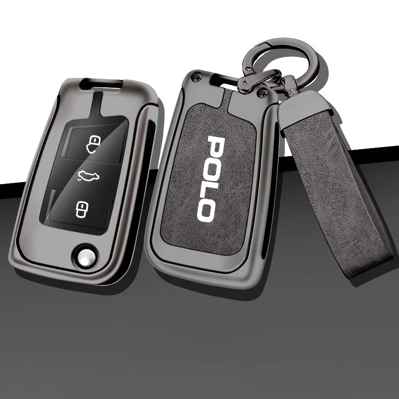 Car Remote Key Full Cover Case Holder Key Bag Shell Protector For Volkswagen VW Polo 6R 6N 6N2 6C 9N 9N3 Rline Accessories