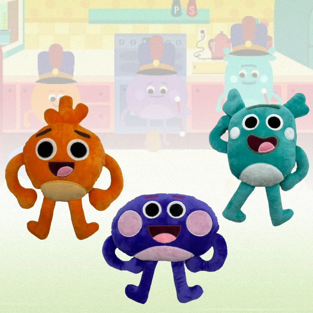 

27CM Bumble Nums Plush Toys Set Of 3 Cute Monster Dolls Humble Grumble Stumble Characters Soft Stuffed Animal For Kids Gift