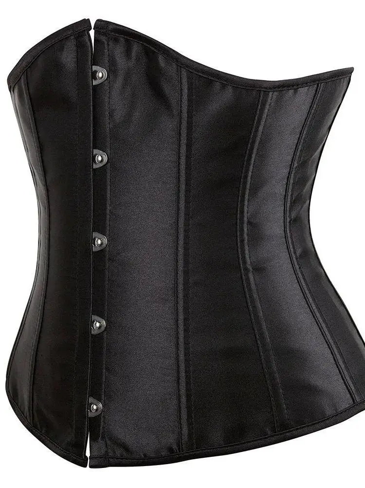 ゴシックスタイルの女性のサテンタイトなコルセット下着シェイプウェアムヘールインナーウェア中国ブランドユニセックス秋シーズン