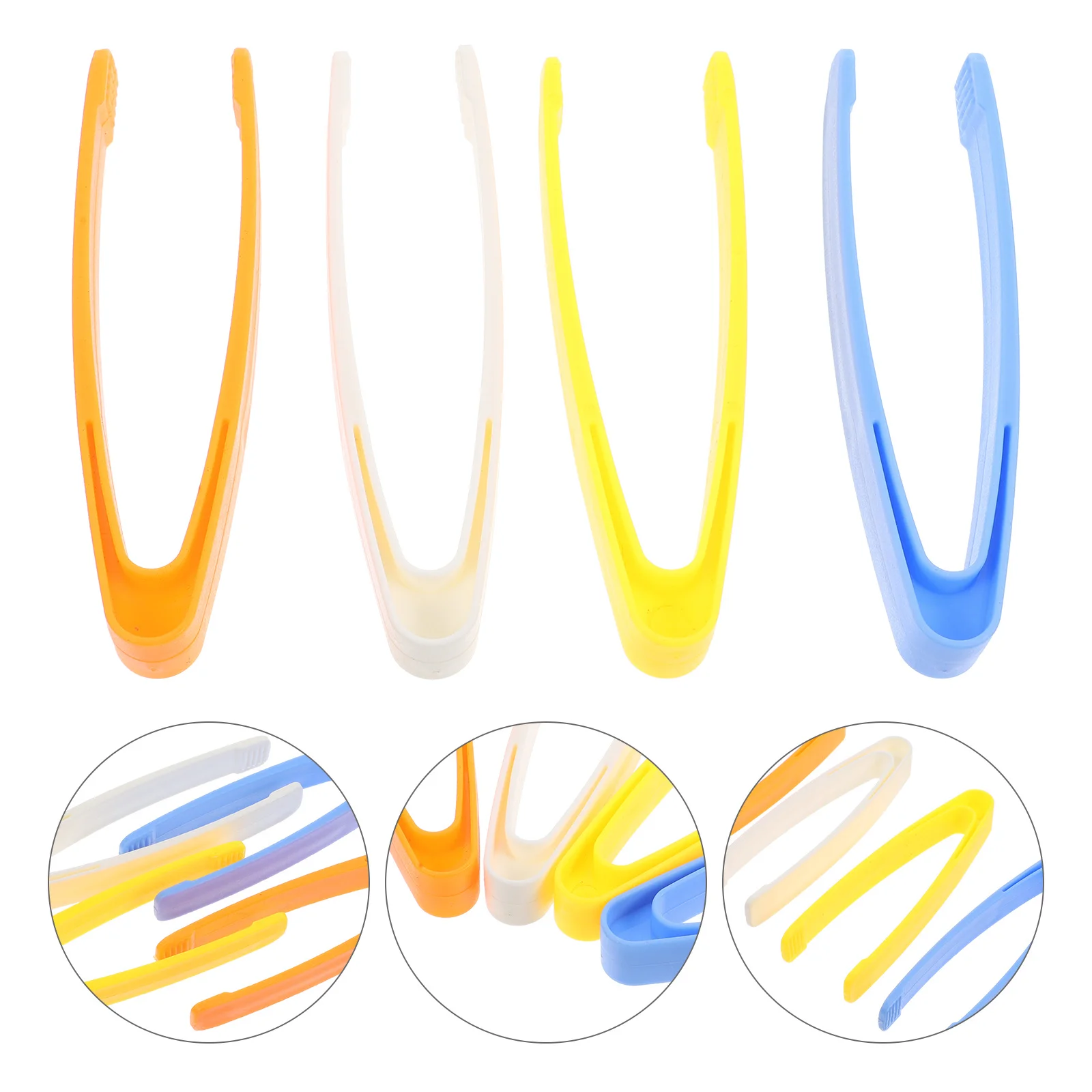 20 個のプラスチックピンセット子供用科学実験ビーズ収集鉗子幼稚園教材細かい運動訓練