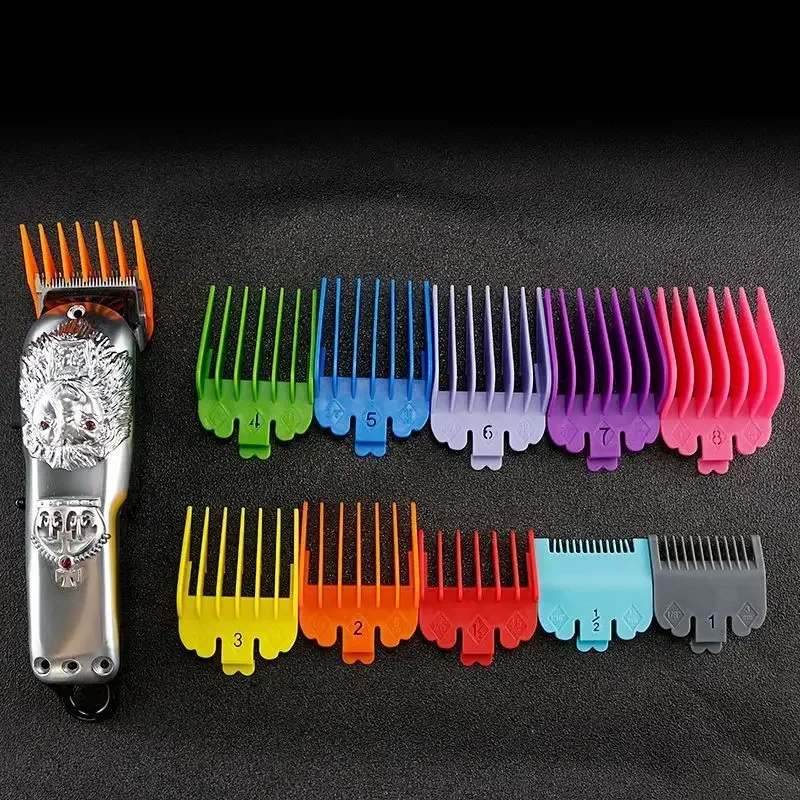 10Pcs Universal Hair Clipper Limit Comb Guide Limit Comb Trimmer Guards Attachment Professional Hairdressing Tools