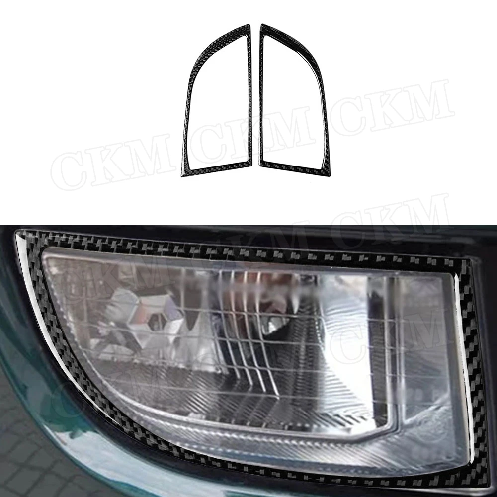 

Carbon Fiber Car Front Lamp HeadLight Trim Frame Decorative Cover Stickers For Toyota Land Cruiser Prado 2003-2009