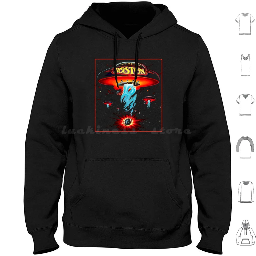 Boston More Than A Feeling Sudadera con capucha de algodón de manga larga Xanadu Electric Light Orchestra Jeff Lynne Mr Blue Sky Jeff