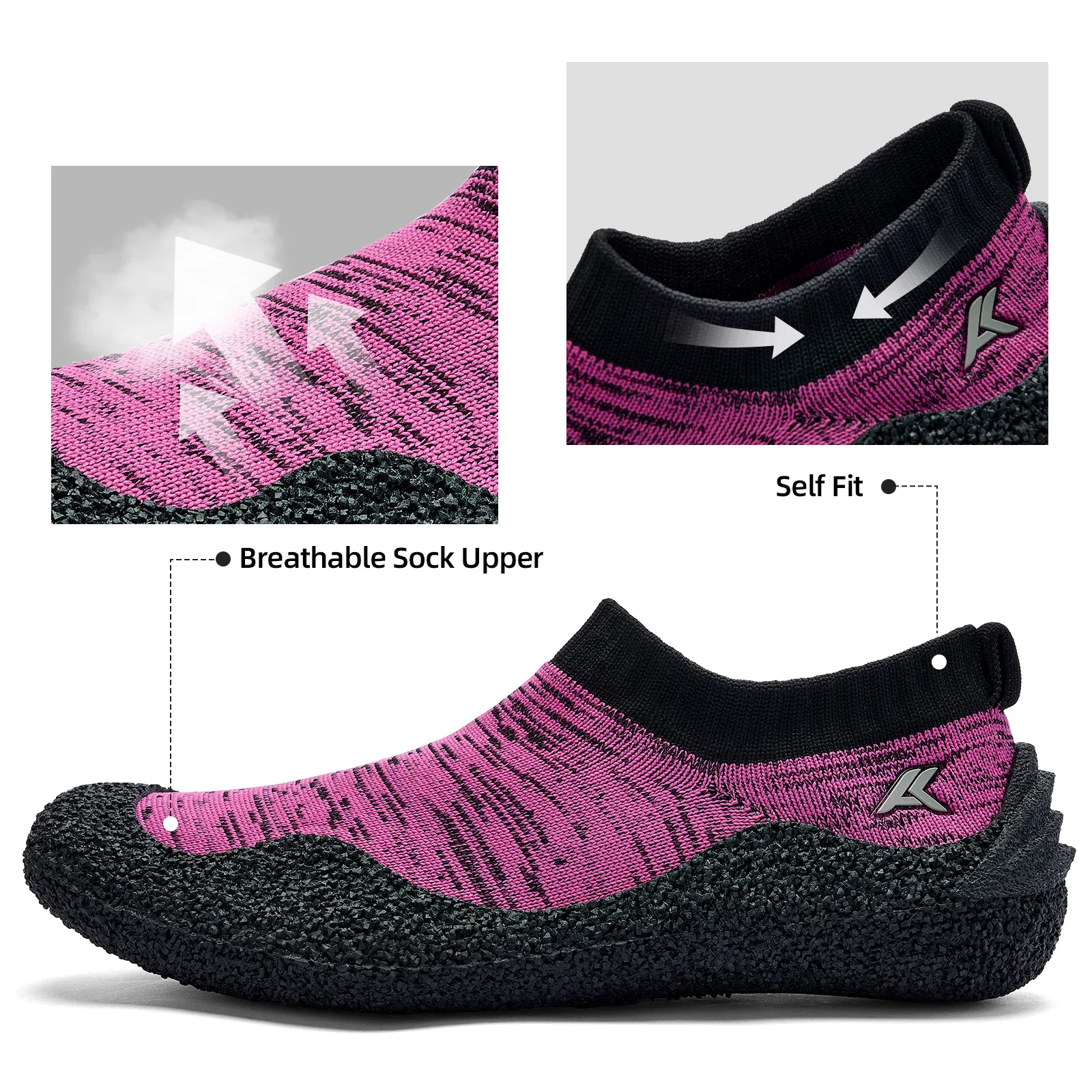 AEQE Barefoot Sock Shoes Men Women - Minimalist Toe Zero Drop Comfortable Ultra Portable Lightweight Multi-Occasion Water Shoes