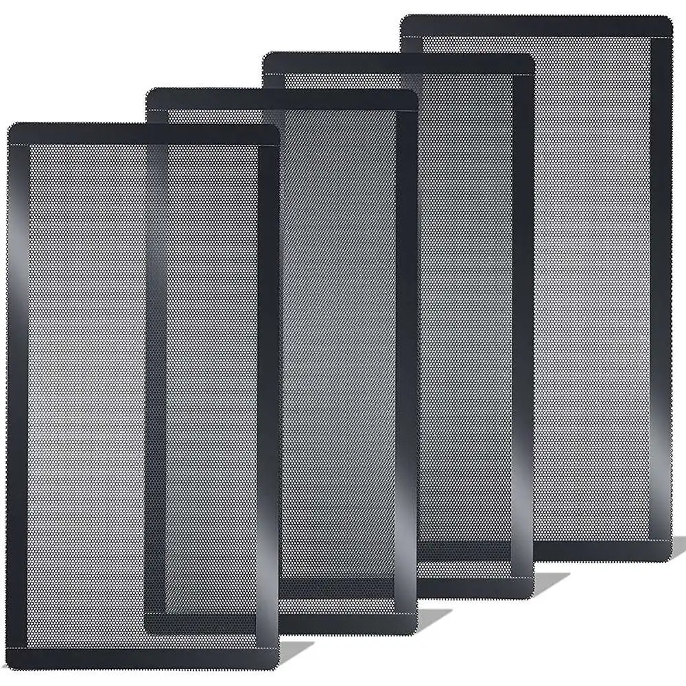 120X240mm Dust Filter for Computer Cooler Fan,Magnetic Frame Dust Filter, PVC Cover Computer Fan Grills, 4 Pack