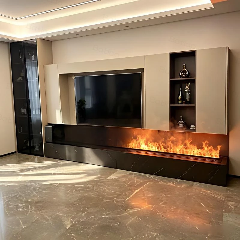 4-Sided Open Water Vapor Fireplace 100cm 360 Degree Viewable for Center Island Installation grade fireplace Decorative fireplace