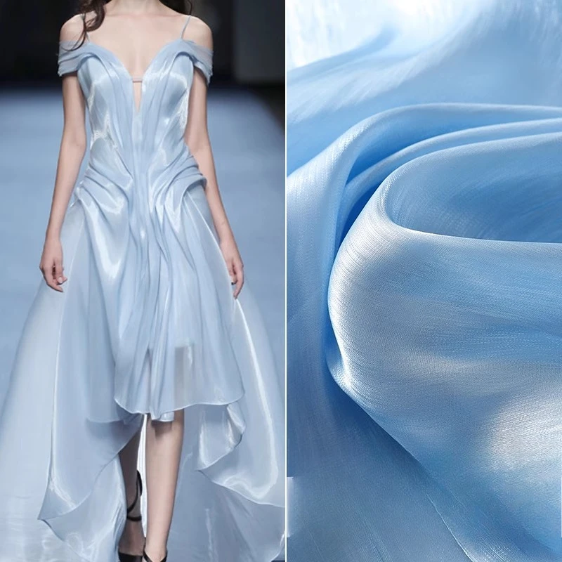 

Gongsatin ice silk feeling organza fabric DIY handmade children's clothing stage dress designer sewing fabric