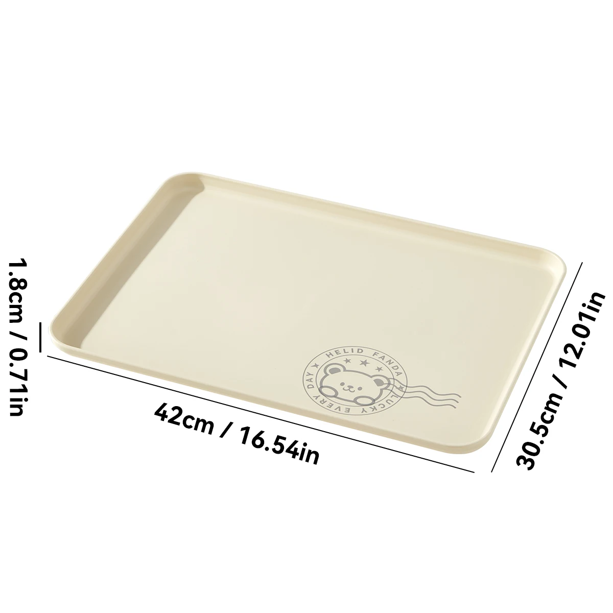 WORTHBUY Stapelbaar Plastic Opbergvak Rechthoekig Fruit Dessert Dienblad Grote Capaciteit Voedsel Dienblad Keuken Organizer