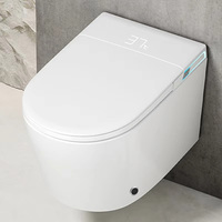Wall-Hung Automatic Lid Flip Smart Toilet Seasonal Temp Control Built In WaterTank Toilet RemoteControl Heated Seat Auto Flush