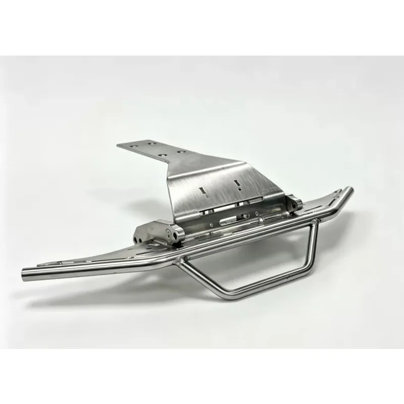 For Traction Hobby KM F150 Ford Raptor 1/8 RC Crawler Aluminum Front Bumper, Metal Bull Bar Upgrade Part for F150 Raptor