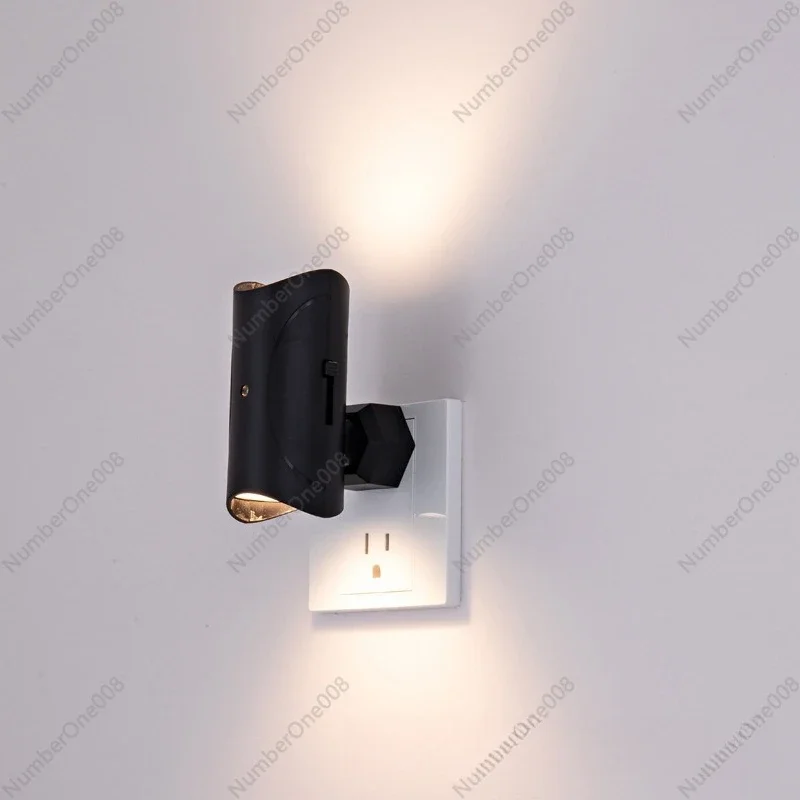 Brightness adjustable rotatable direct plug-in electro-optical induction night light bedroom ambient light
