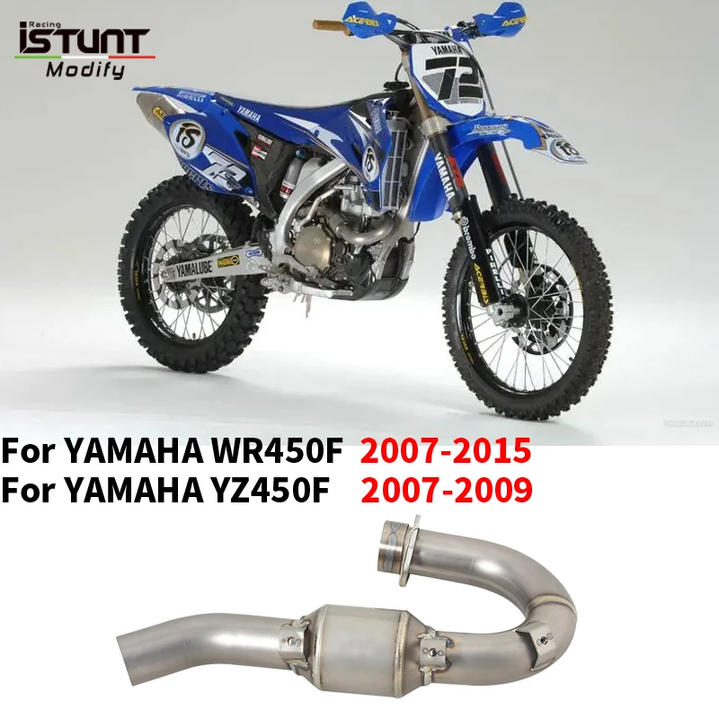 

Slip For Yamaha YZ450F WR450F 2007 - 2015 Motorcycle Escape Moto Exhaust Titanium alloy Front Link Pipe Connect Original Muffler