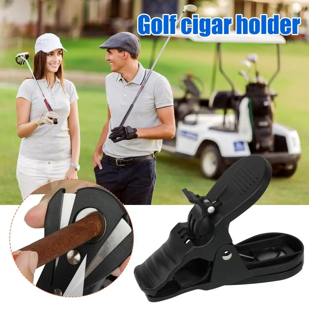 Golf Smoke Holder Vertical Grip Smoke Holder Plastic Golf Cart Smoke Stand Clip Golf Training Aids For Golfers