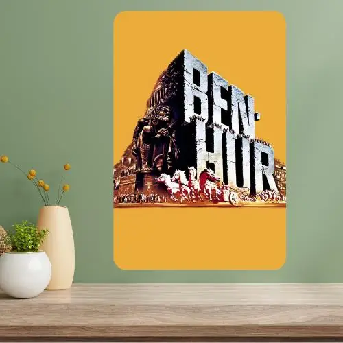 Placa de Metal do Filme Clássico Ben Hur