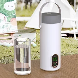 Portable Wireless Electric Kettle Rechargeable Thermal Boiling Cup for Travel Car Water Boiler Temperature Control Thermos 400ml