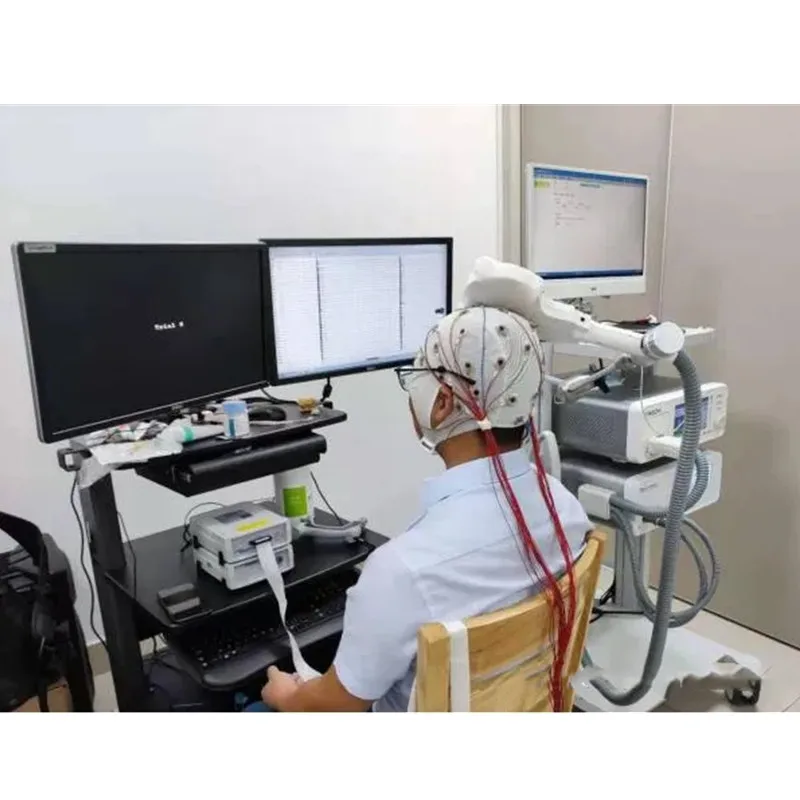 Transcraniële Magnetische Puls Magnetische Stimulatie Instrument 1.5T Tms Rtms Itbs Dtms Multi-Functioneel Koelsysteem