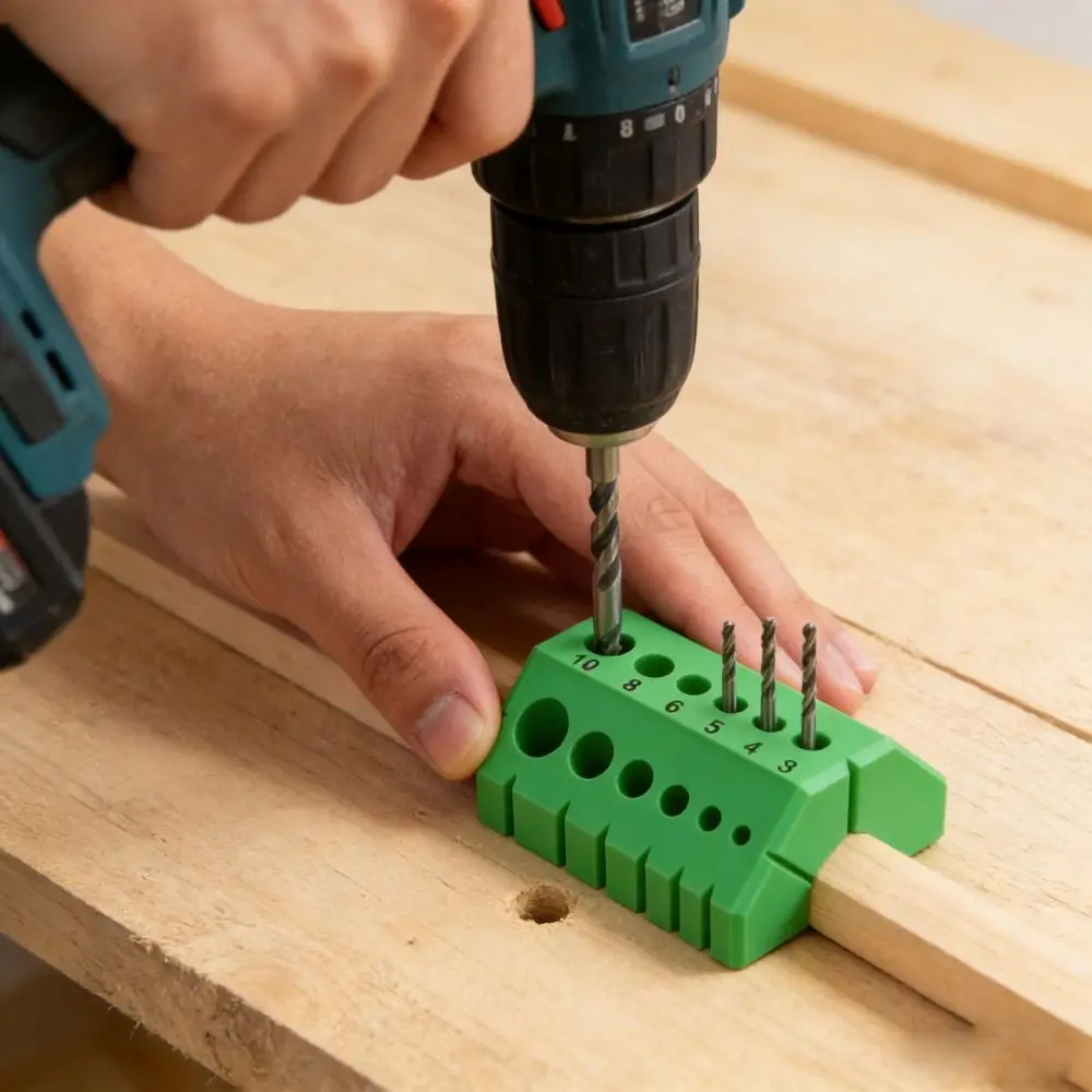 

Портативный 45 ° 90 ° Пластиковый угловой сверлильный кондуктор с цифровой шкалой для сверления отверстий разного размера, держатель для сверл