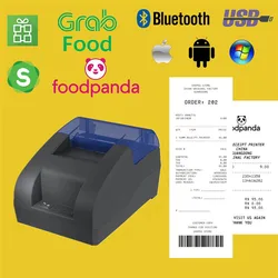 Supermarket Retail Catering Hotel Checkout Bill Ticket 58mm Cashier Receipt Bluetooth USB Thermal Printer Multi-language