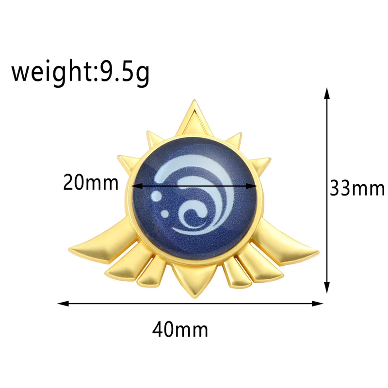 Eyes Of God Genshin Impact Cosplay Badges Anime Kawaii Costumes Accessories Pins Brooches Genshin Brooch for Backpacks