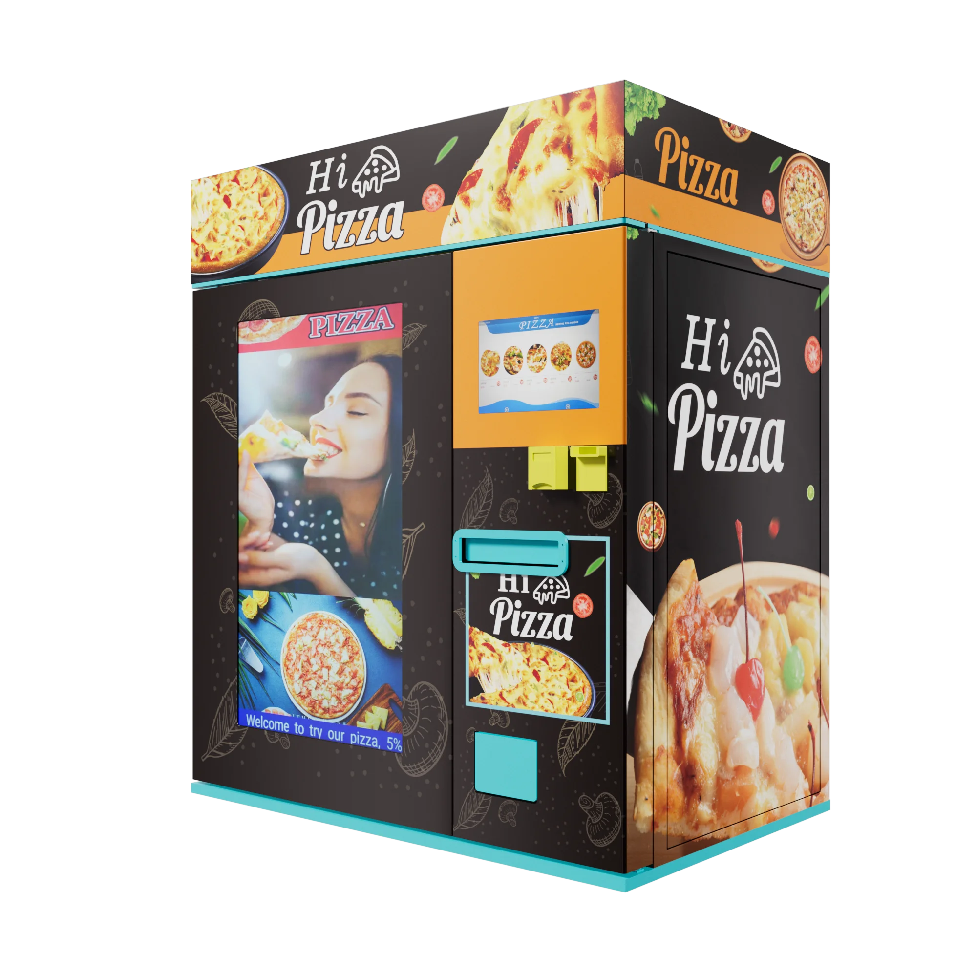 Outdoor Business Self-service Fast Food Making Machine Fully Automatic Pizza Vending Machines For Sale