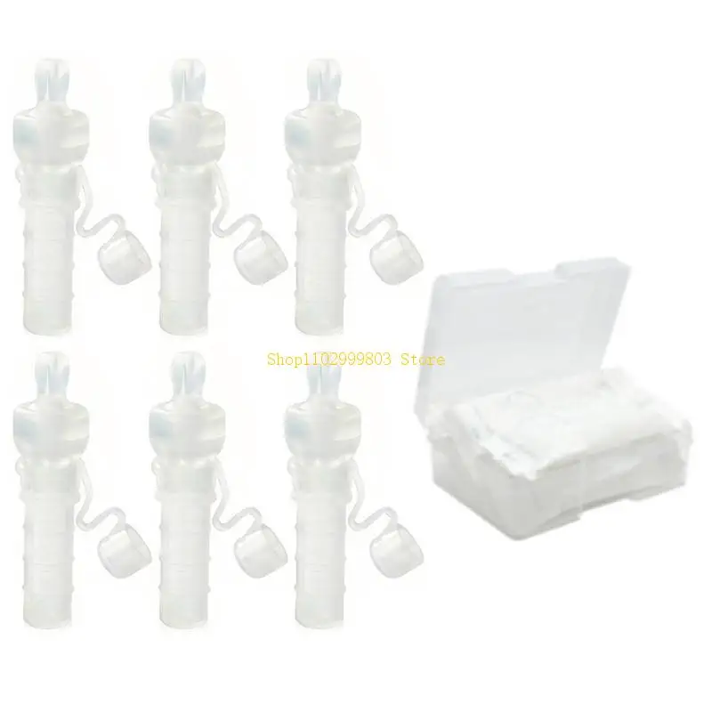 6 قطعة مجمع اللبأ أنبوب تخزين حليب الرضاعة الطبيعية 5 مللي جمع حليب الثدي للتعبير قبل الولادة وبعد الولادة J0MF #3