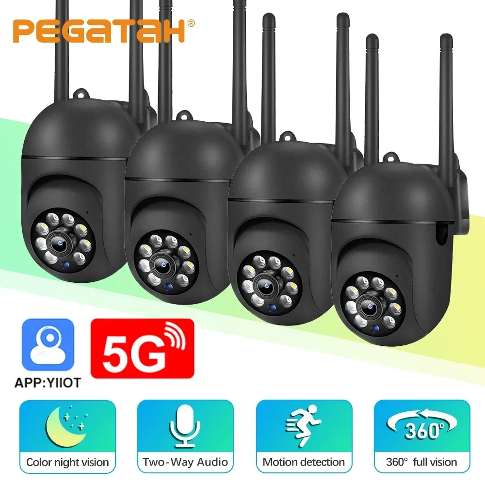 5G WiFi IP Camera PTZ Surveillance Camera Outdoor Security Protection Camera Two Way Audio Auto Tracking Home Cam