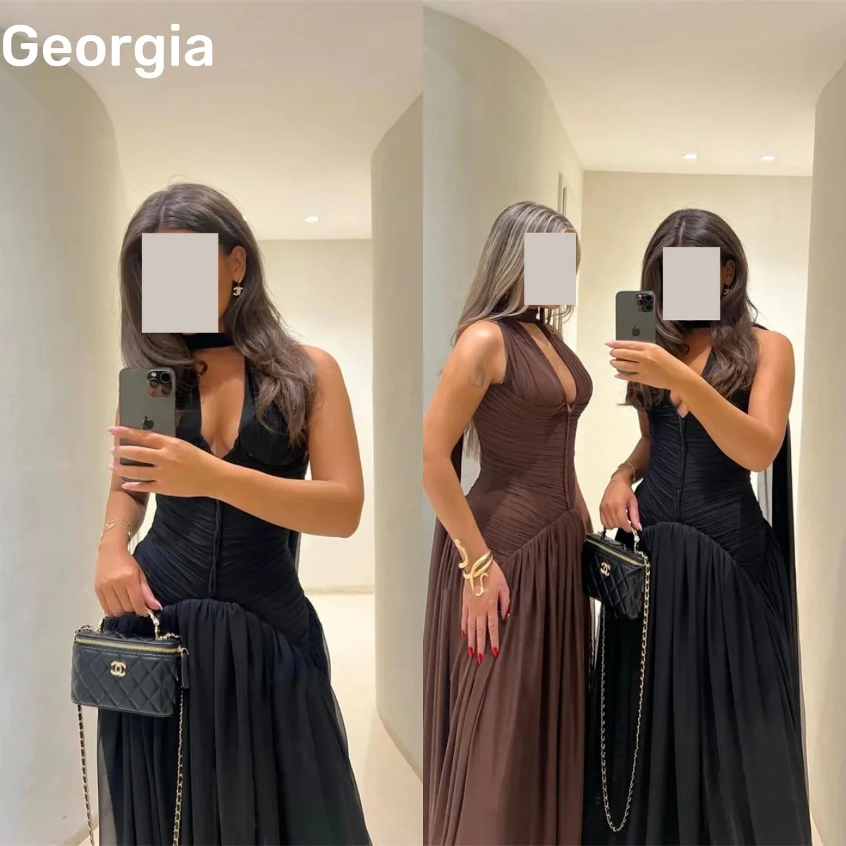 

Черное платье трапециевидной формы длиной до пола на заказ, женское элегантное роскошное платье с рюшами на молнии без рукавов на день рождения