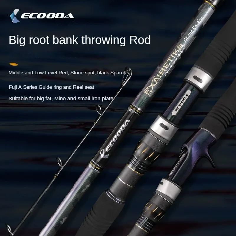 

ECOODA EGR Full Fuji Parts Shore Jigging Rod 2Sections 2.64m 2.9m 3.12m Saltwater Spinning Casting Lure Fishing Rod for Big Fish