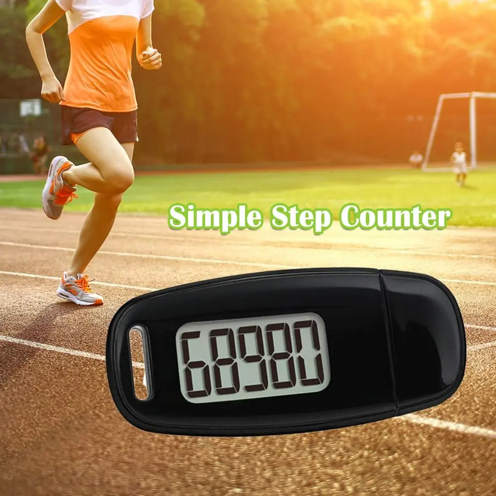 Electronic Pedometer Compact Pedometer Compact Rechargeable 3d Pedometer Accurate Step Counting Device with Display for Target