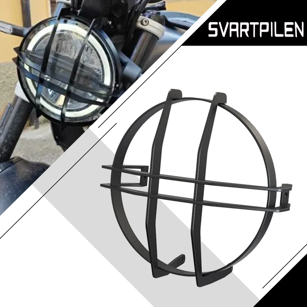 

2023 Motorcycle Accessories Protector Headlight Guards Aluminum Front Lamp Head Light For HUSQVARNA SVARTPILEN 401 250 2017-2022