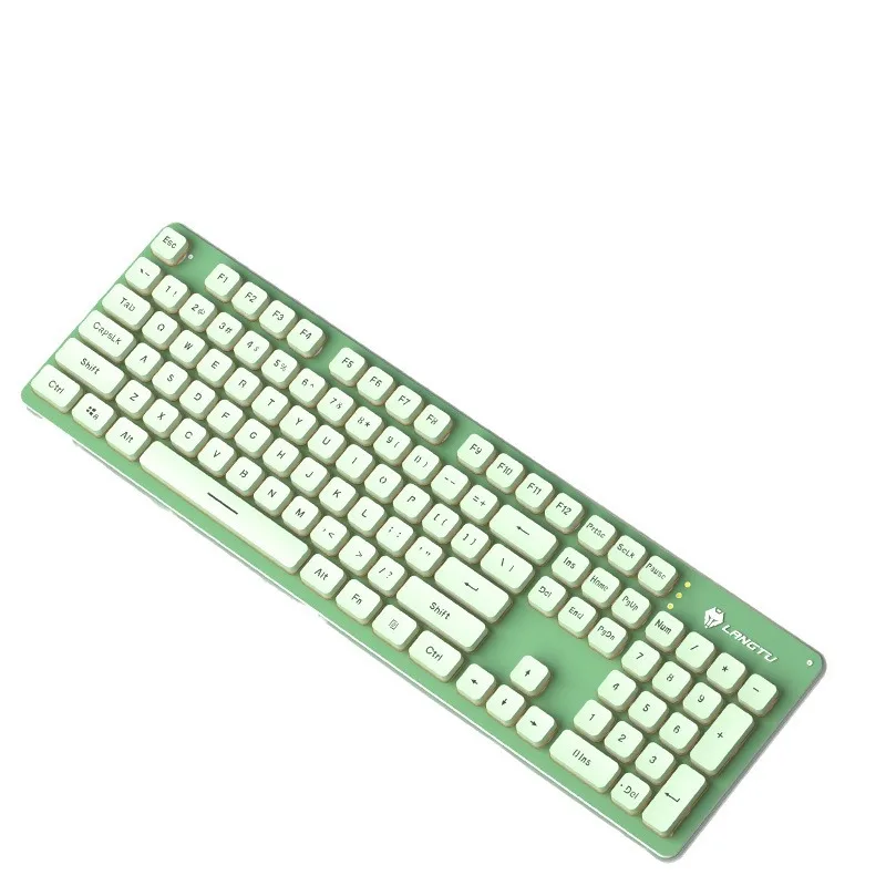 L1 Wireless Film Keyboard 104 Keys Illuminated Suspended Silent  Abs Material Usb  Gaming Office Computer Peripherals
