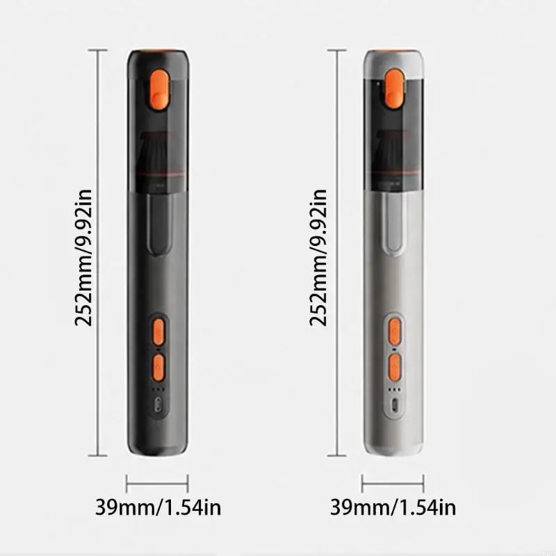 Rechargeable Desk Vacuum with Front Controls and Indicators for Paper Scraps, Eraser Debris, and Desk Edges 896C