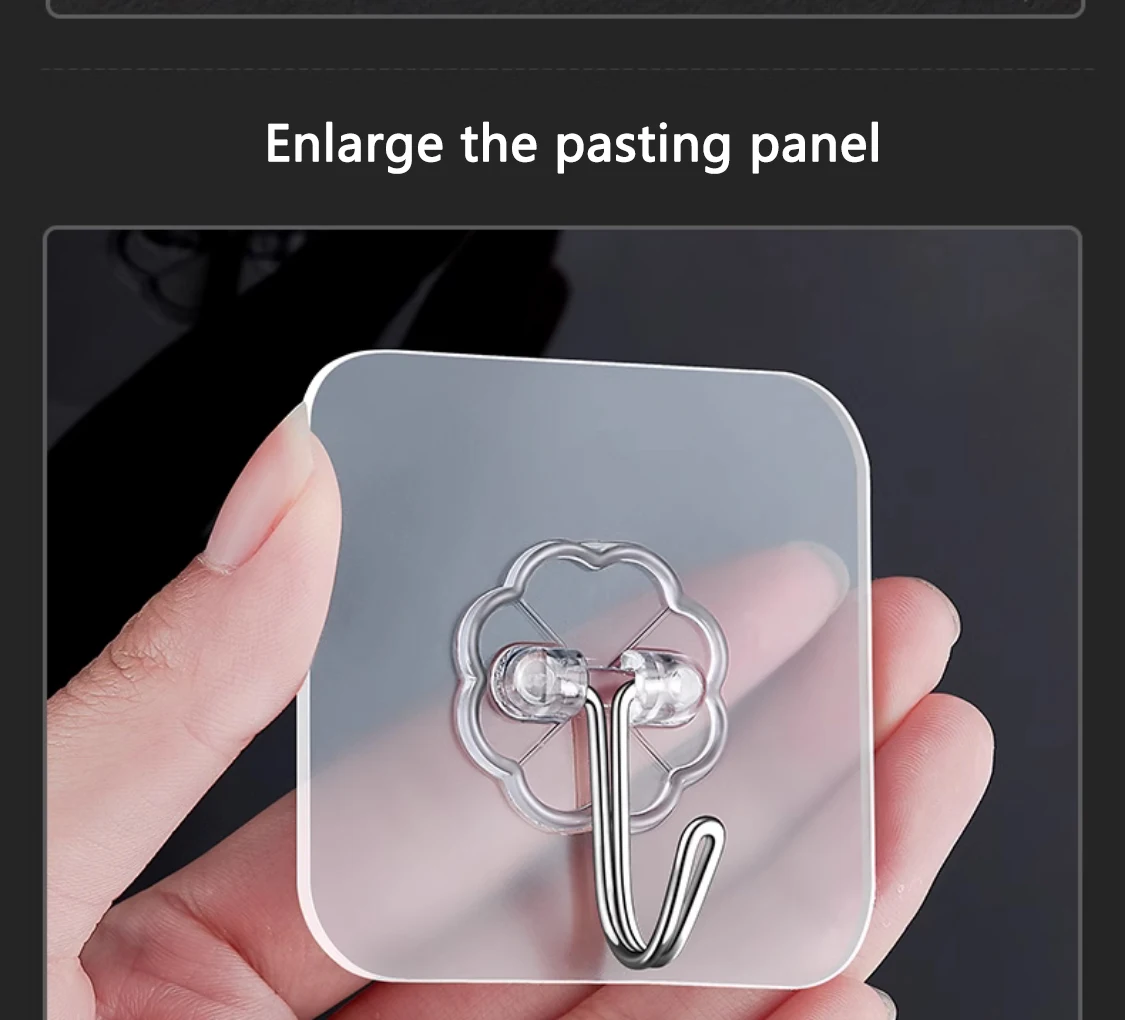 30 Stück Haken, transparent, stark, selbstklebend, für Tür, Wandaufhänger, Haken, Saugnapf, schwere Last, Rack, Tassensauger für Küche, Badezimmer – Detail 7