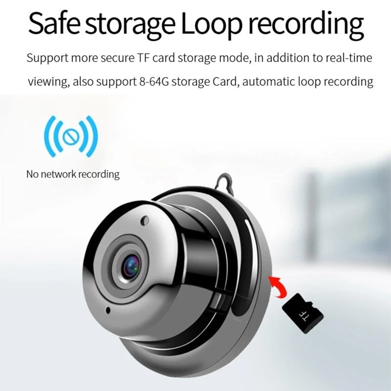 5asd Small Wireless Security Camera 1080P High Definition Wifi Camera Night for Vision Wifi Security Mini Camera for Car Secu