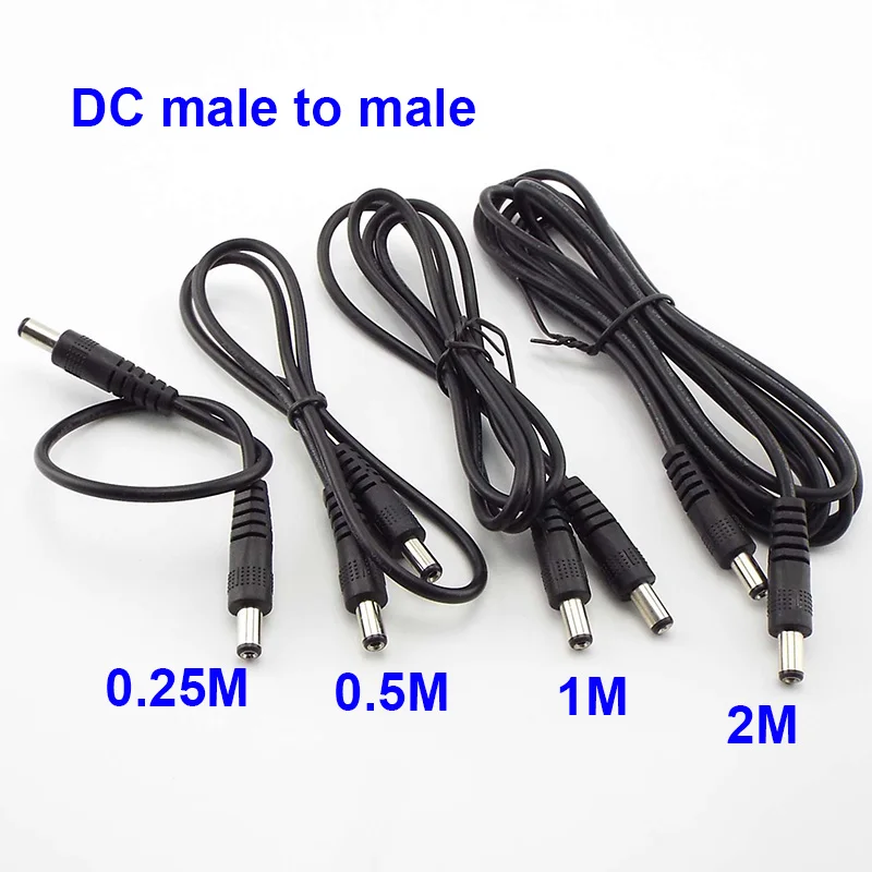 12V 3A Durable DC male to male Power supply Cable 5.5x2.1mm to 5.5mmx2.1mm Plug diy Power Extension cord
