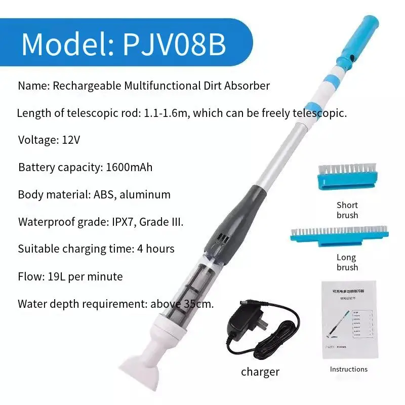 New Popular Handheld Swimming Pool Portable Vacuum Cleaner with Adjustable Length for Pool Cleaning, Convenient and Practical