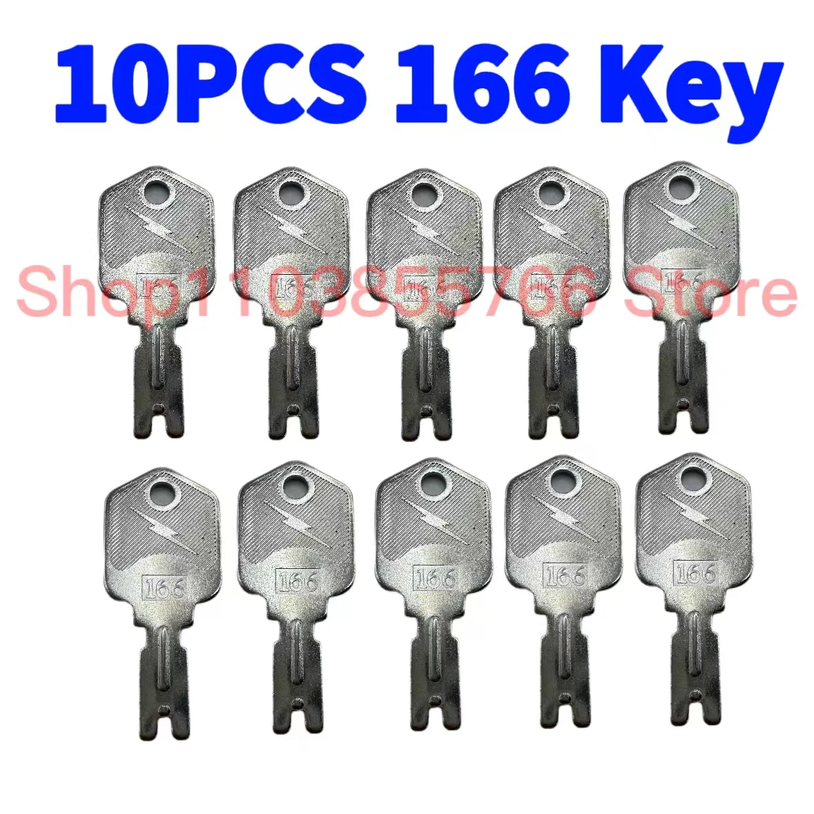 20PCS /10PCS 166 Forklift Key for Pollak Clark Yale Hyster for Komatsu Mustang Gradall Gehl for Daewoo Doosan A214062 5133504