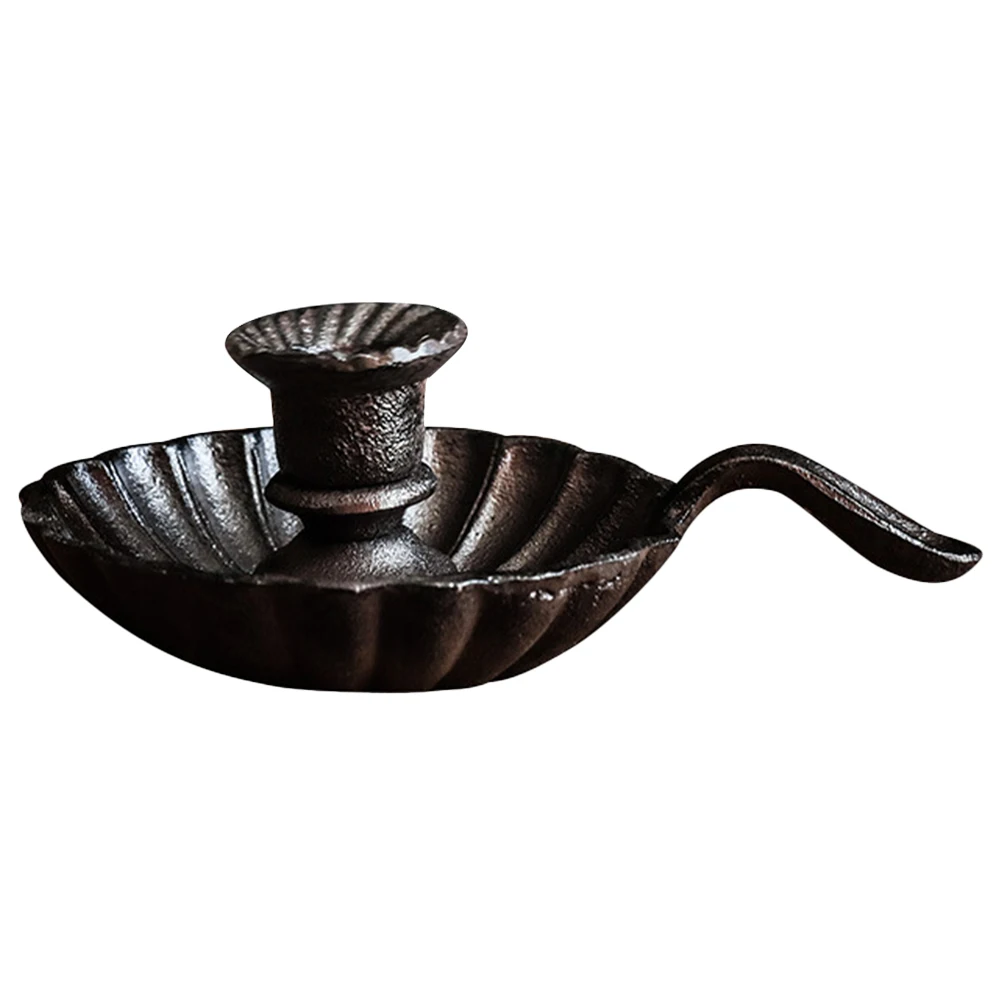 

Cast Iron Holder Retro Decorative Stand for Dining Table Living Room Party Wedding Metal Art BaseVintage Taper