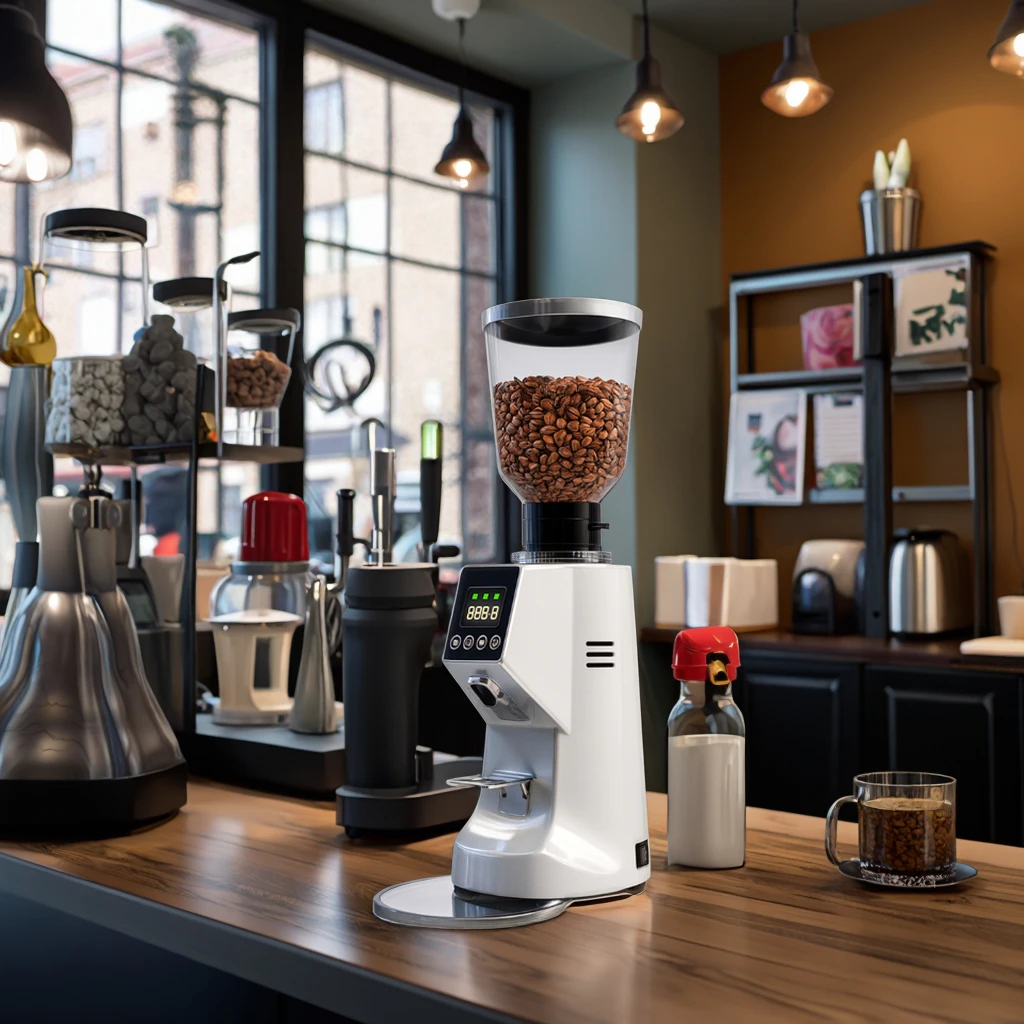 

Large 2025 the Cheapest Premium Automatic 62mm Flat Burr Turkish Coffee Bean Grinders Home Starseeker Coffee Grinder