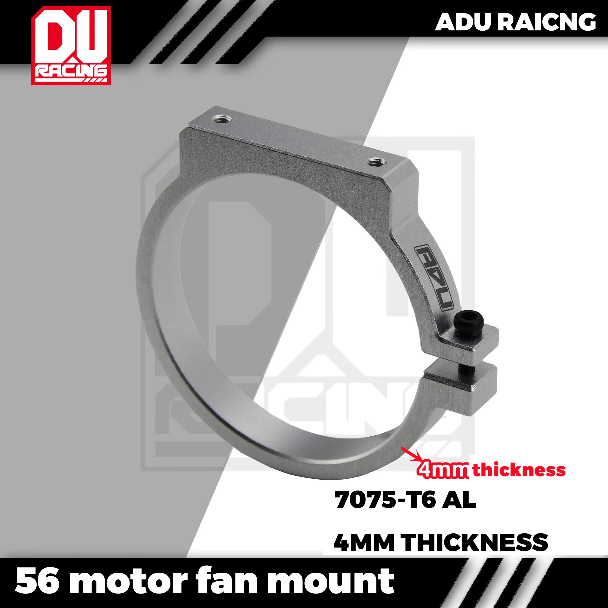 ADU RACING 7075-T6 40mmx40mm Cooling Fan Ajustable Mount FOR 56MM MOTOR hobby wing rocket 5687 56113 56118