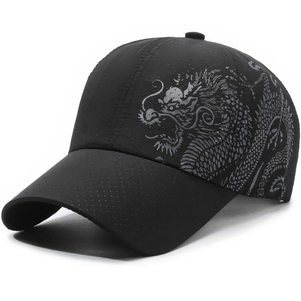 Baseballkappe mit Drachenmuster, schnell trocknende Sportkappe für den Sommer, Outdoor-Sonnenschutz, lässige Entenschnabelmütze für Herren und Damen