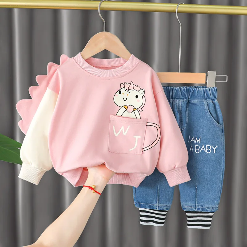 New Spring Autumn Baby Girls Clothes Suit Children Boys Fashion T-Shirt Pants 2Pcs/Sets Toddler Casual Costume Kids Tracksuits