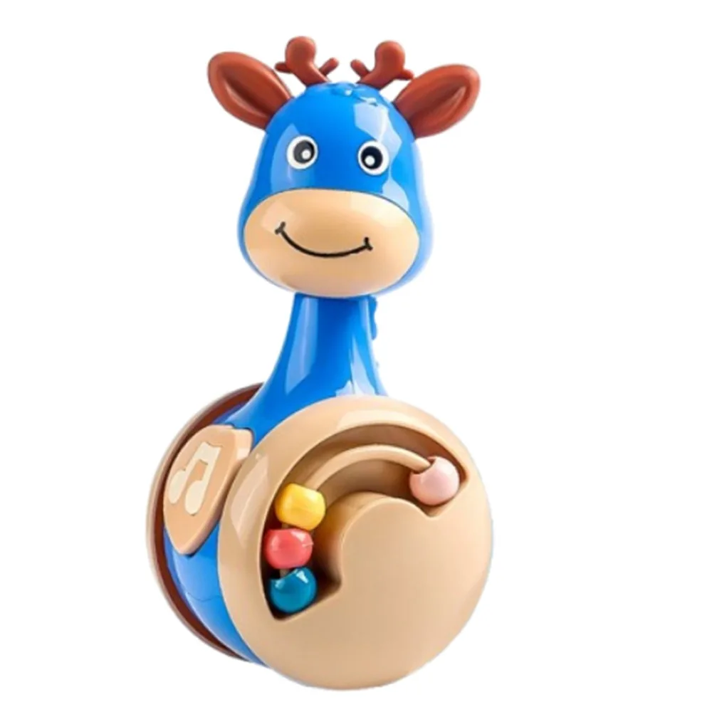 Gobelet coulissant fauve créatif, dessin animé Musical pour enfants, hochet, presse interactive, dinosaures grinçants, Wobbler