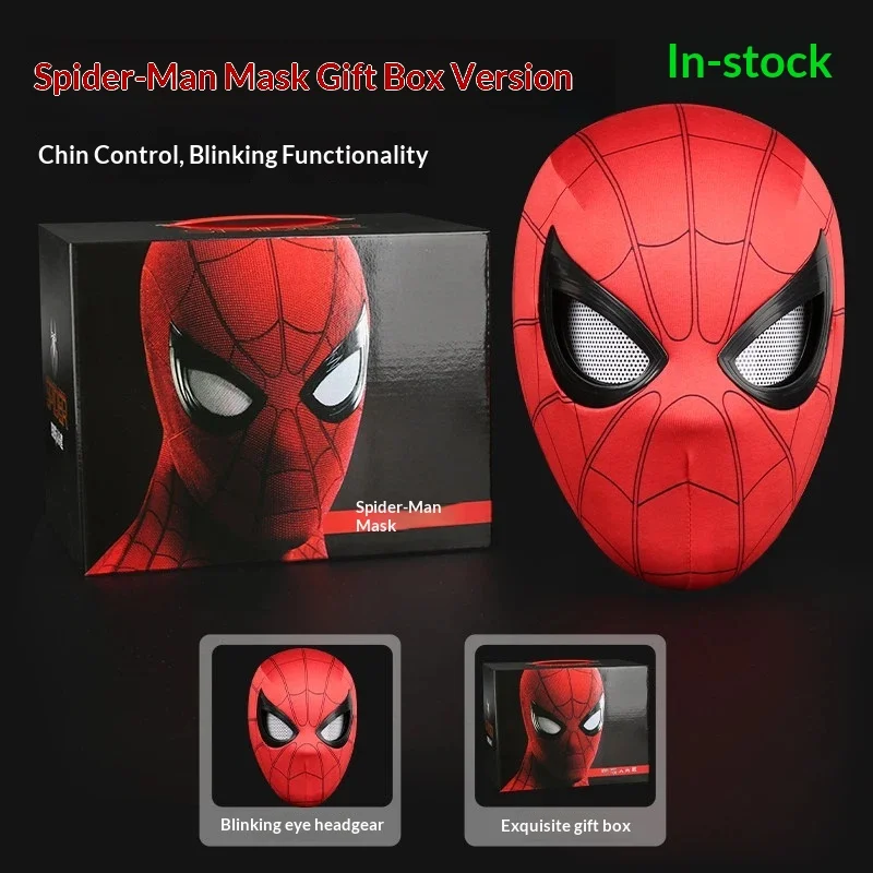 

The Amazing Spider-Man Mask Manual Electric Movable Eyes Funny Cosplay Prop For Halloween Party Boyfriend Cosplayers Gift