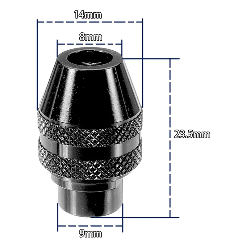 Multi Quick Change Keyless Chuck For Dremel 4486 Rotary Tools 3000 4000 7700 8200 (5Pack), Black-X59A view 6