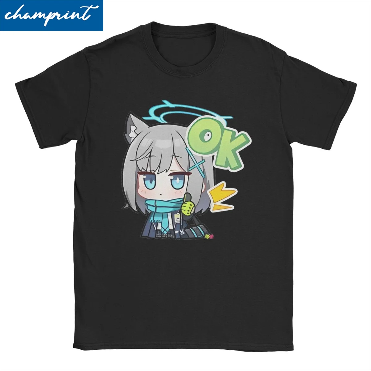 Chibi Shiroko Archives for Men Women T Shirts Anime Vintage Tee Shirt Crew Neck T-Shirts 100% Cotton Plus Size Clothes